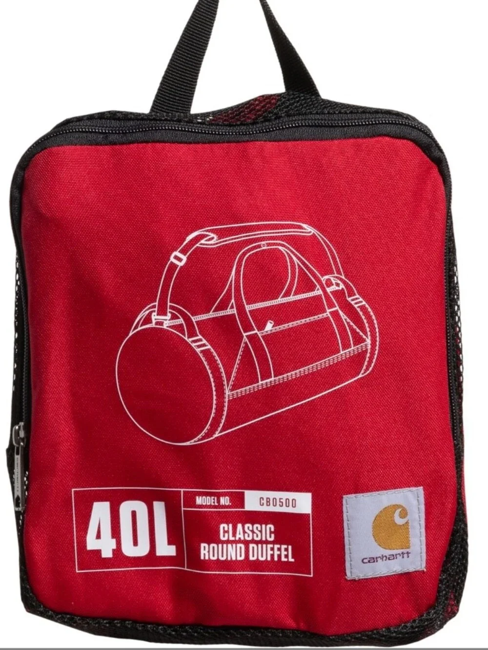 Carhartt 40L Classic Round Duffel Bag- Industy Red